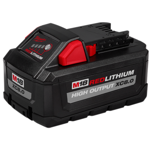 תמונה של סוללת מילווקי 18V 8.0Ah היי אאוטפוט מקורית – Milwaukee M18 HIGH OUTPUT XC8.0 | מק"ט 48-11-1880