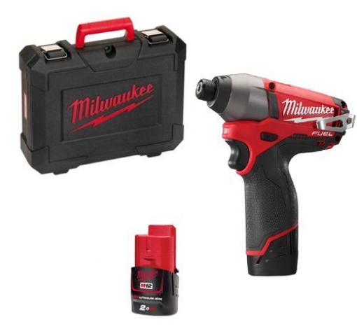 תמונה של אימפקט 12V FUEL דגם M12CID סוללות MILWAUKEE 2AH