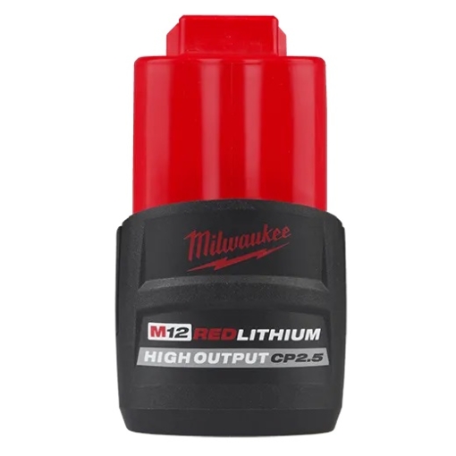 תמונה של סוללת מילווקי 12V 2.5Ah קומפקטית מקורית – Milwaukee M12 HIGH OUTPUT CP2.5 | מק"ט 48-11-2425