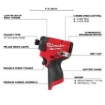 תמונה של מברגת אימפקט M12 FUEL™ 1/4" Hex Impact Driver גוף אימפקט M12 דור 3