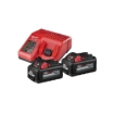 תמונה של סט 2 סוללות Milwaukee M18 HIGH OUTPUT 6.0Ah ומטען 18V