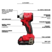 תמונה של סט מברגת אימפקט בראשלס Milwaukee 3650-21P M18 מילווקי 