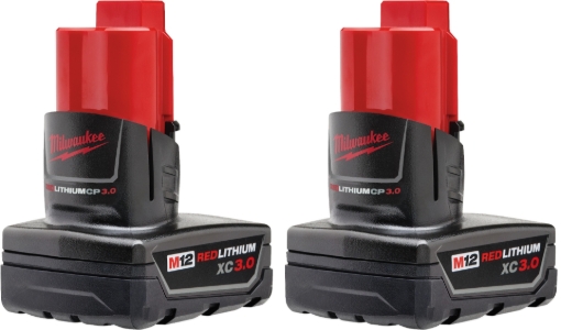 תמונה של זוג סוללות Milwaukee M12 REDLITHIUM 12V 3.0Ah דגם 48-11-2412