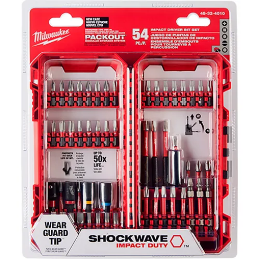 תמונה של סט ביטים מילווקי Shockwave Impact Duty - ‏54 חלקים Milwaukee 48-32-4010