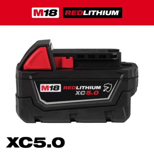 תמונה של סוללת מילווקי 18V 5.0Ah דגם 48-11-1850R - עמידה בשמנים וכימיקלים