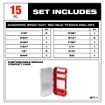 תמונה של מארז 15 מקדחי טיטניום Milwaukee Shockwave Red Helix | סט מקדחים מקצועי לקידוח מתכת ועץ