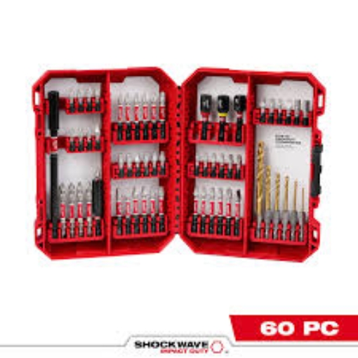 תמונה של סט ביטים 60 חלקים מילווקי Milwaukee 48-32-4097 Shockwave Impact Duty